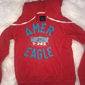 Red American Eagle Hoodie